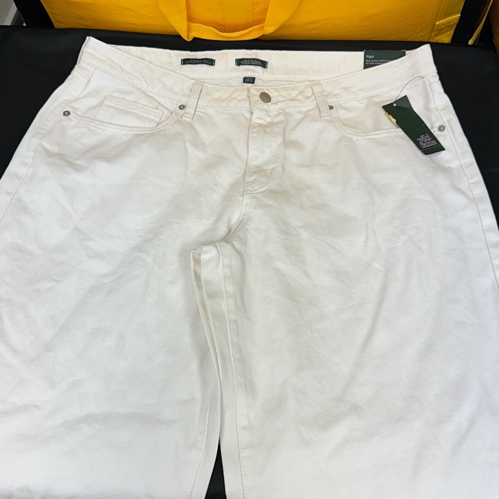 Wild Fable low rise baggy jean White Denim Jeans size 16 regular length new